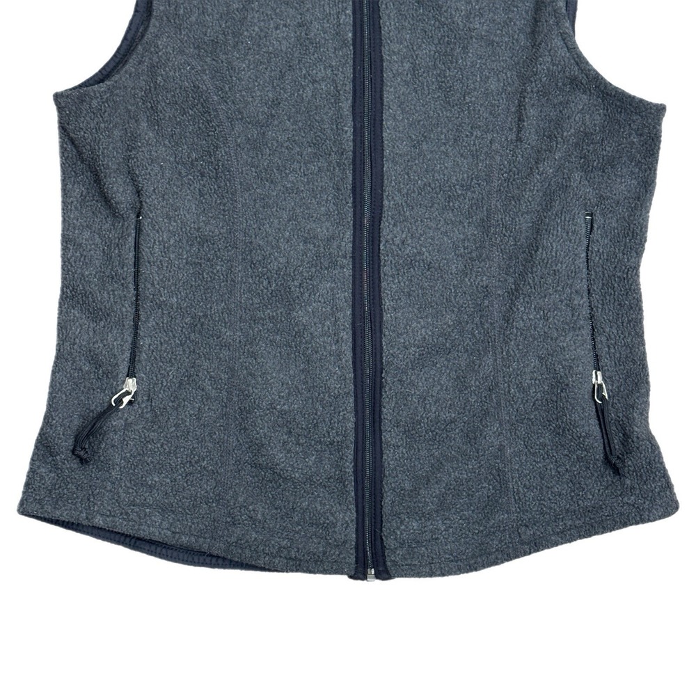 Patagonia Synchilla Fleece Vest Gray Full Zip Vintage Made in USA Womens Large - Picture 3 of 6